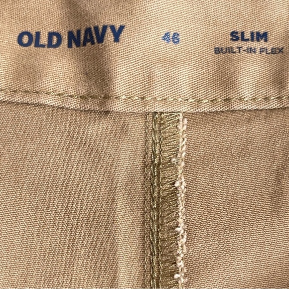 Old Navy Men’s Slim Built-in Flex Rotation Chino Khaki Shorts Size 46 - Picture 9 of 10